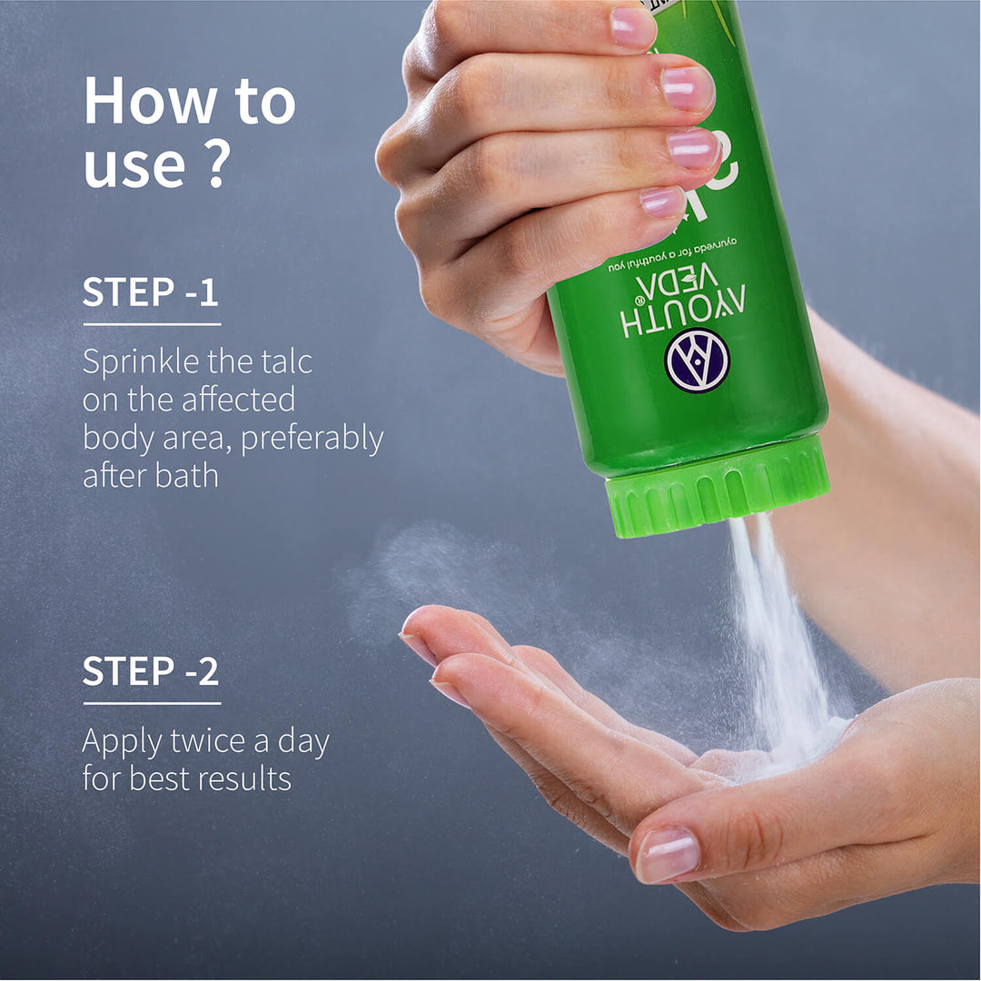 Aloe Cool Talcum Powder with Mint and Aloe Extracts 300g + 300g Free - Ayouthveda