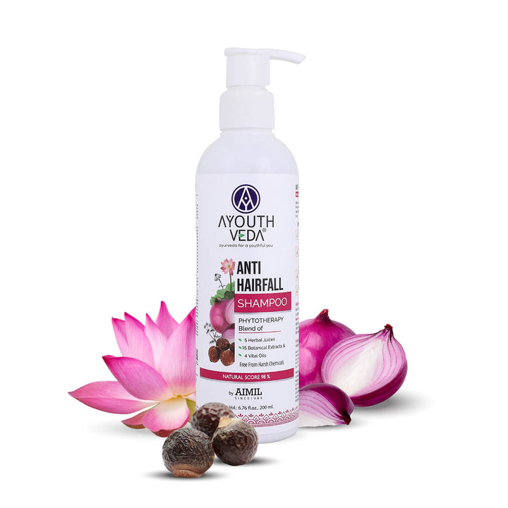 Anti-Hair Fall Shampoo with Onion and Coffee -(Net Qty- 200ml) - Ayouthveda