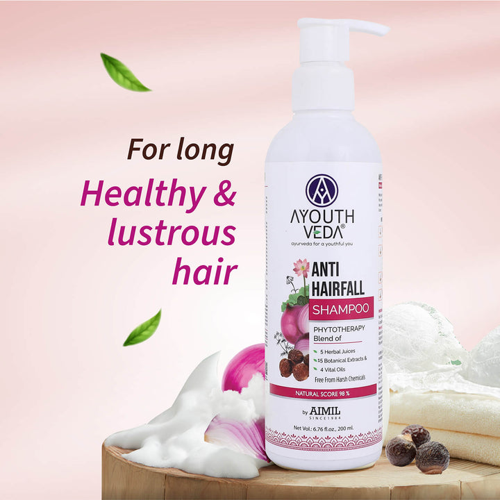 Anti-Hair Fall Shampoo with Onion and Coffee -(Net Qty- 200ml) - Ayouthveda