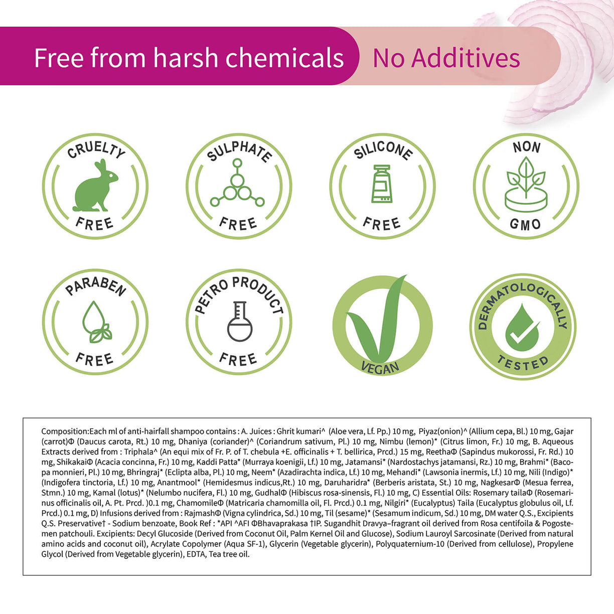 Anti-Hair Fall Shampoo with Onion and Coffee -(Net Qty- 200ml) - Ayouthveda