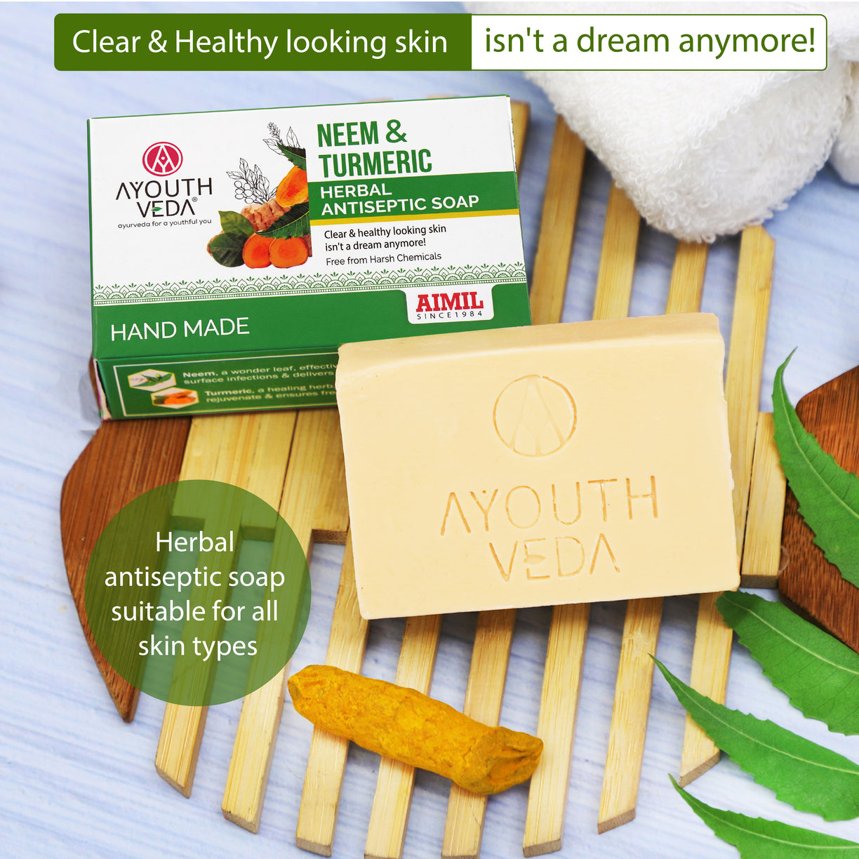 Neem & Turmeric Soap 100 g each pack of 2