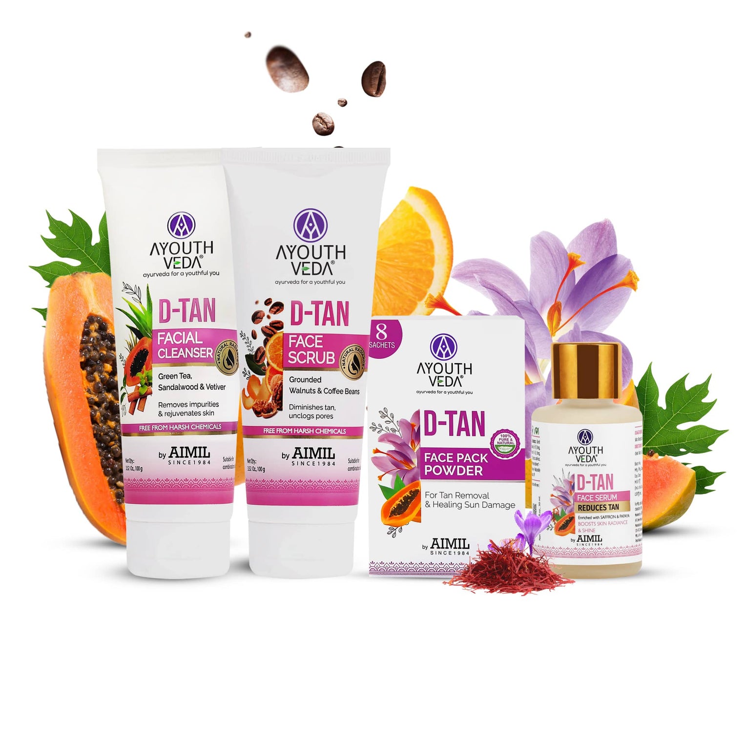 Tan Free Glowing Skin Combo | D-Tan Regimen - Ayouthveda