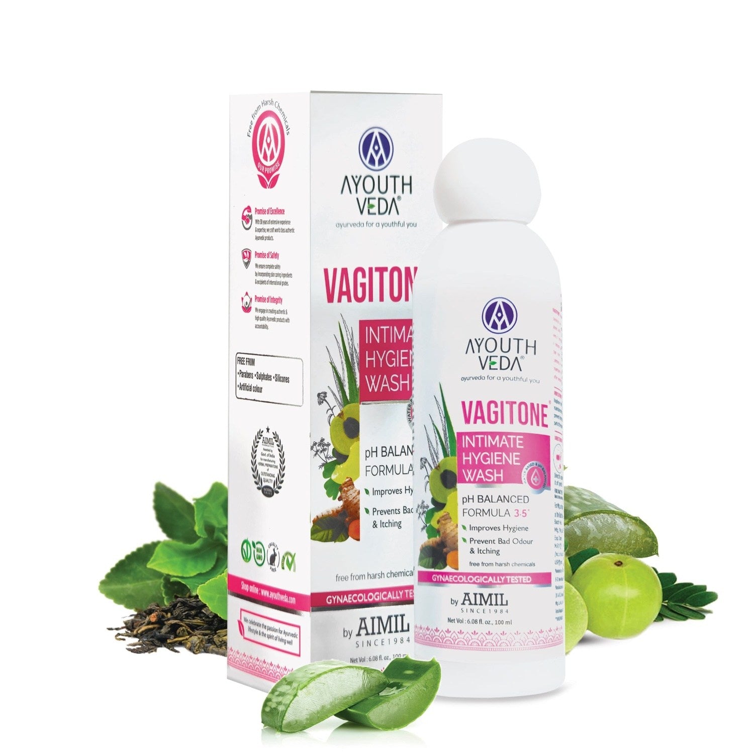 Vagitone Intimate Wash ( Net Qty-100 ml) - Ayouthveda