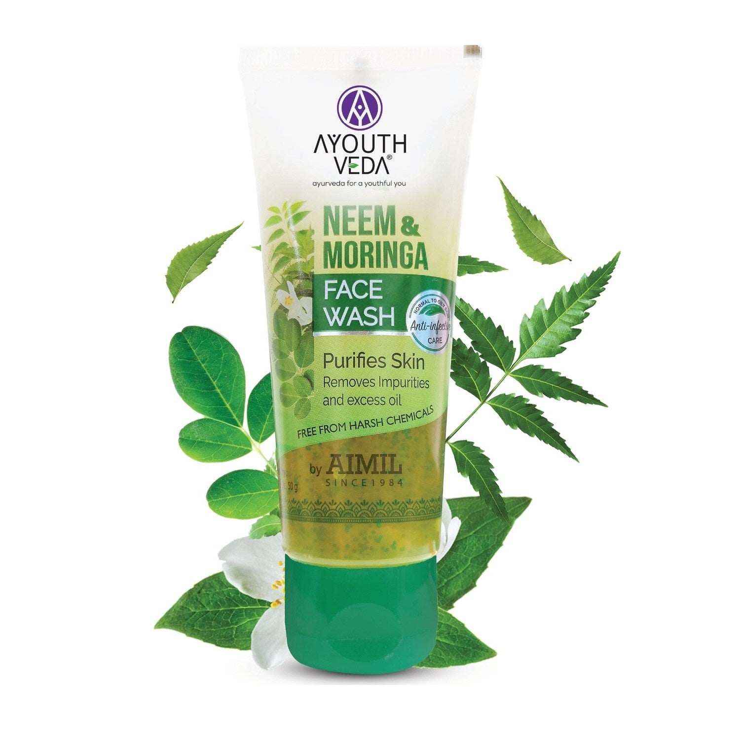 Neem and Moringa Face Wash (Set Of 2 50g each) - Ayouthveda