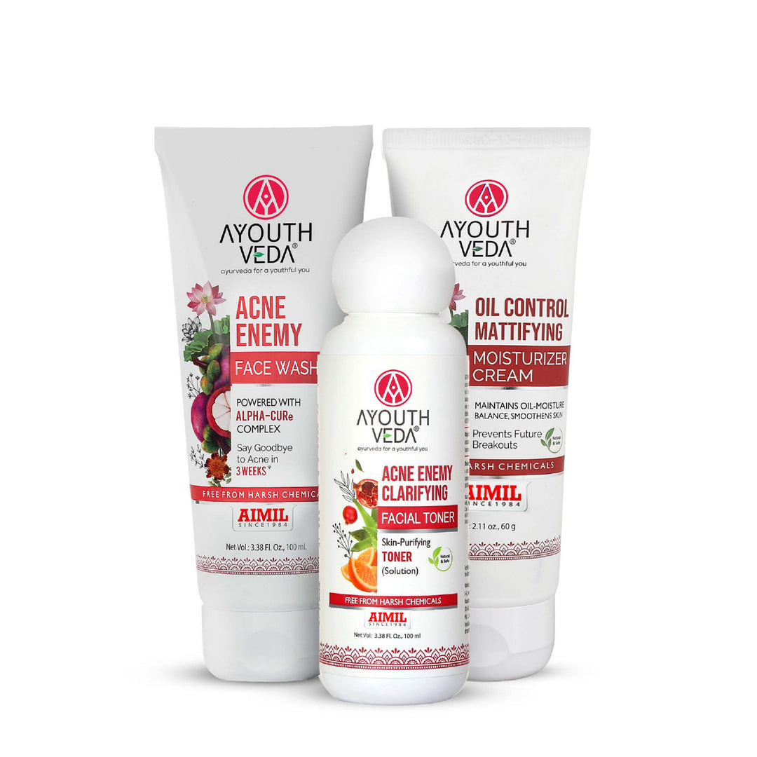 Anti Acne CTM Regimen | Acne face wash 100 ml , Acne Tonner 100ml Oil Control Cream 60g