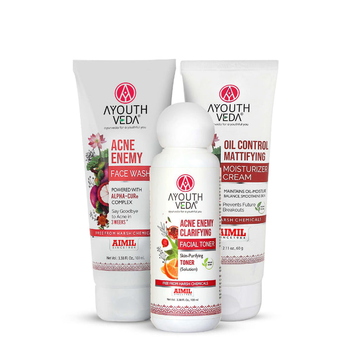 Anti Acne CTM Regimen | Acne face wash 100 ml , Acne Tonner 100ml Oil Control Cream 60g