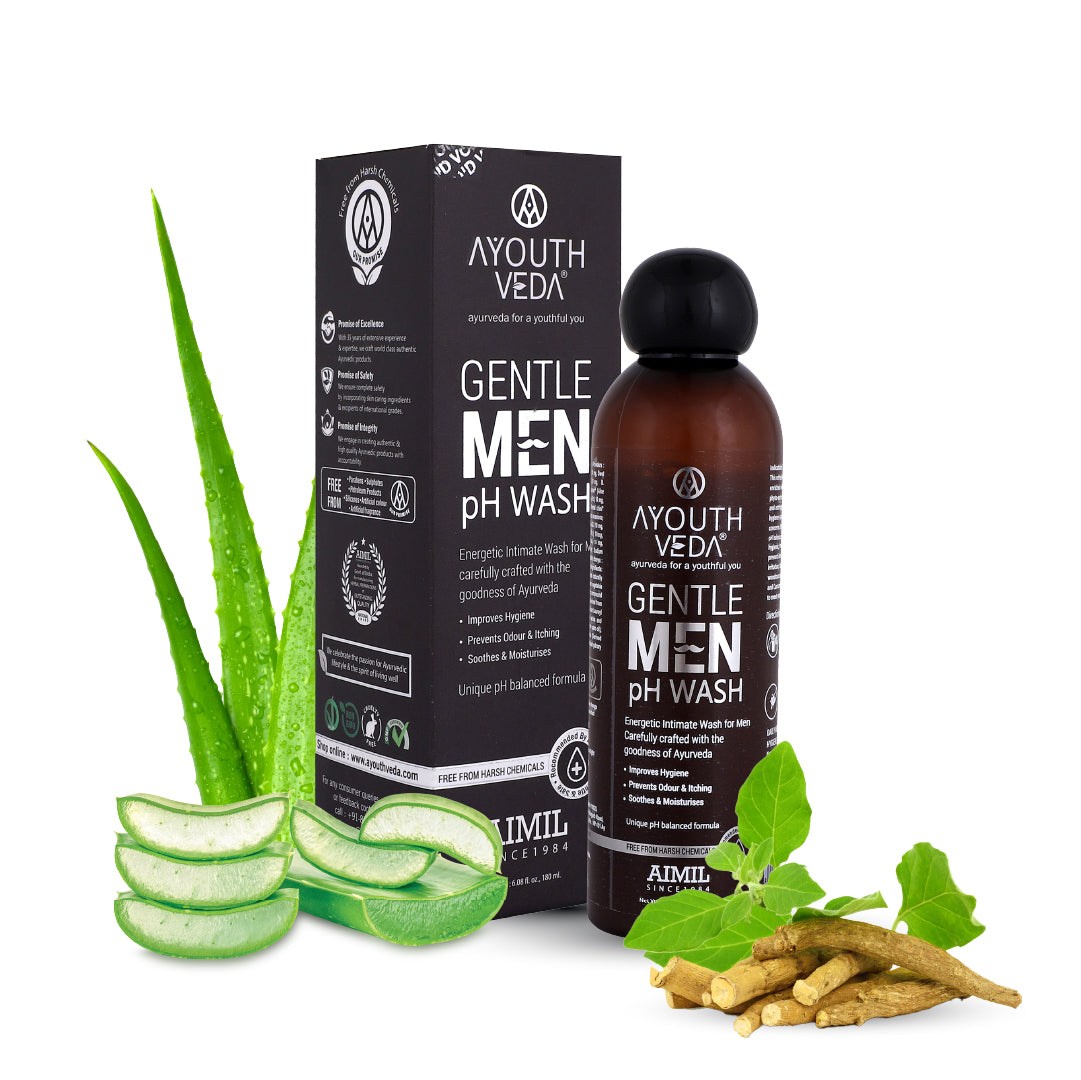 Gentle-Men pH Wash with pH balanced formula (Net Qty-180ml) - Ayouthveda