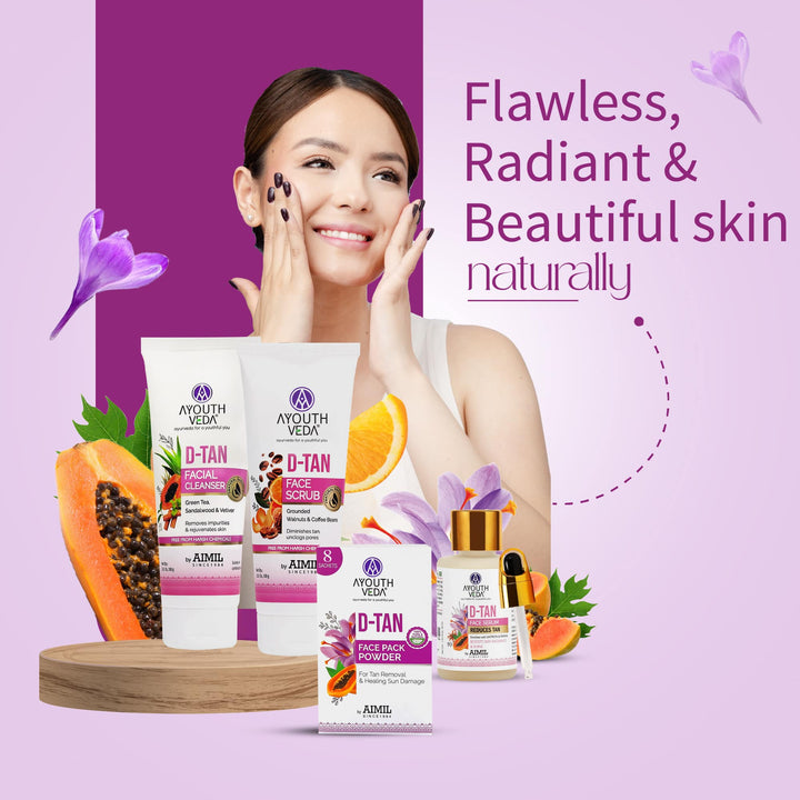 Tan Free Glowing Skin Combo | D-Tan Regimen - Ayouthveda