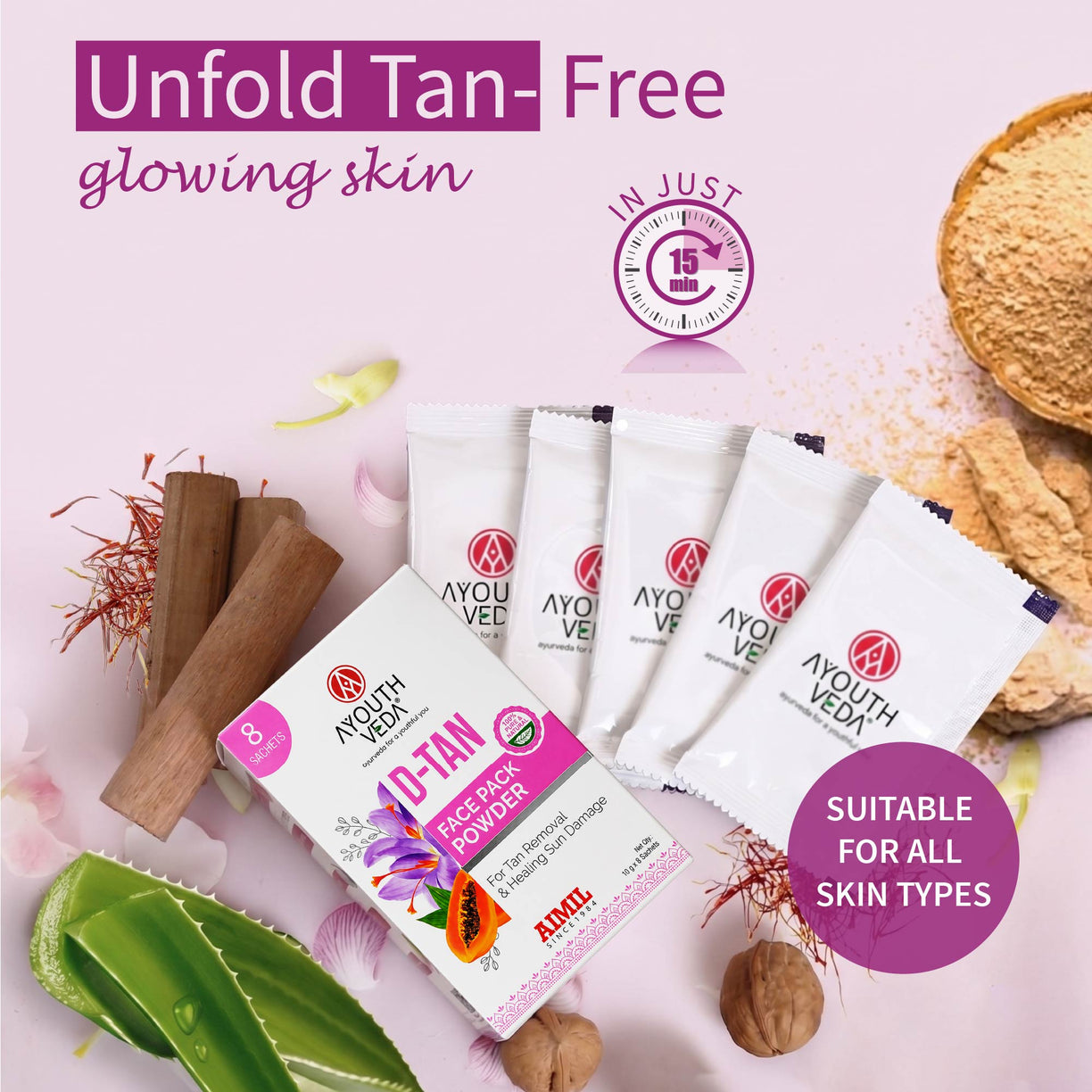 D-Tan Face Pack Powder For Tan Removal ( Net Qty -80g )