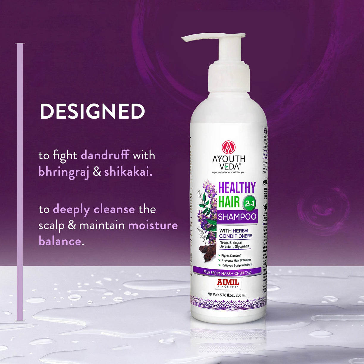 Healthy Hair Shampoo With Bhringraj and Shikakai ( Net Qty- 200ml )