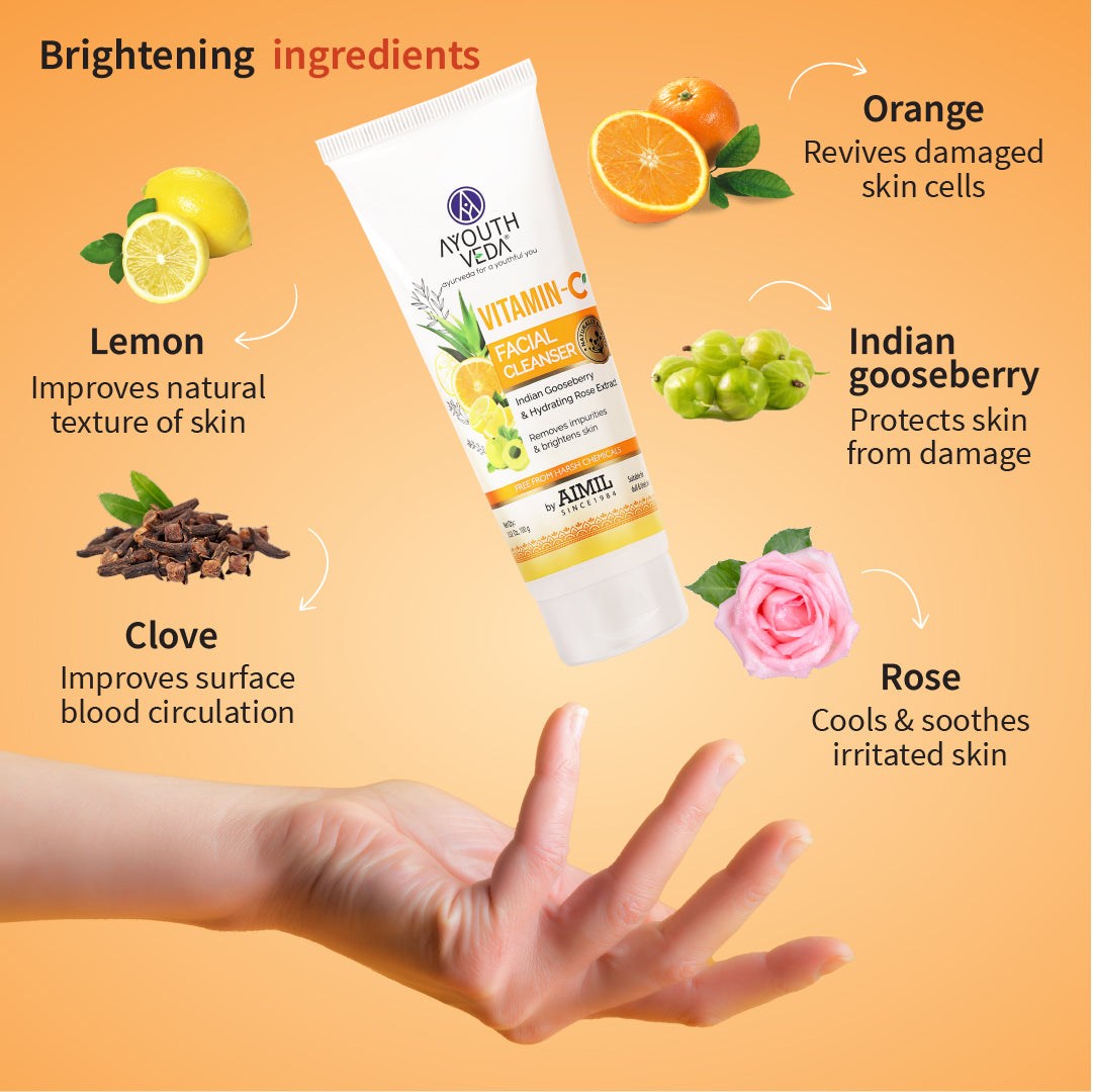 Vitamin-C Facial Cleanser 100g - Ayouthveda