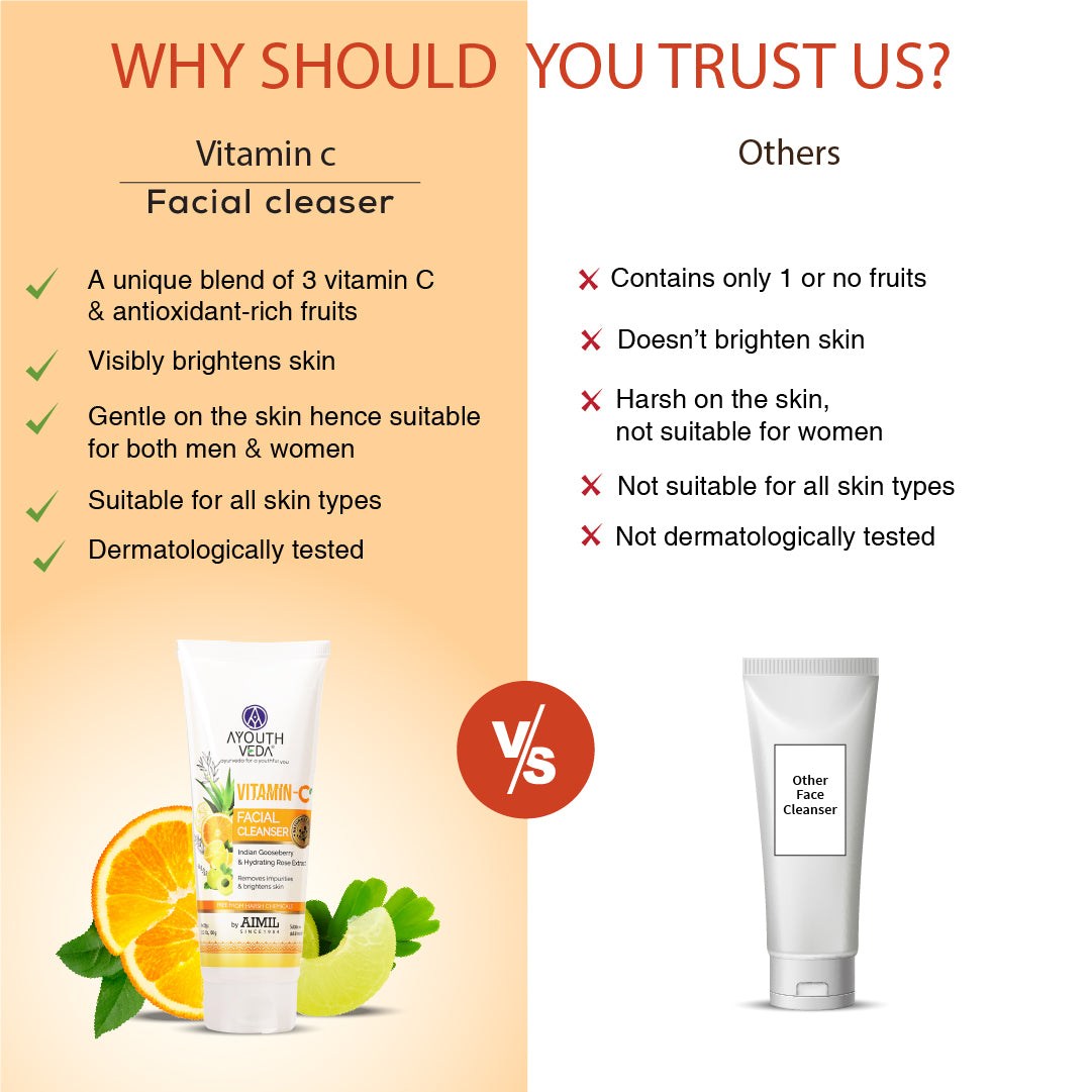 Vitamin-C Facial Cleanser 100g - Ayouthveda