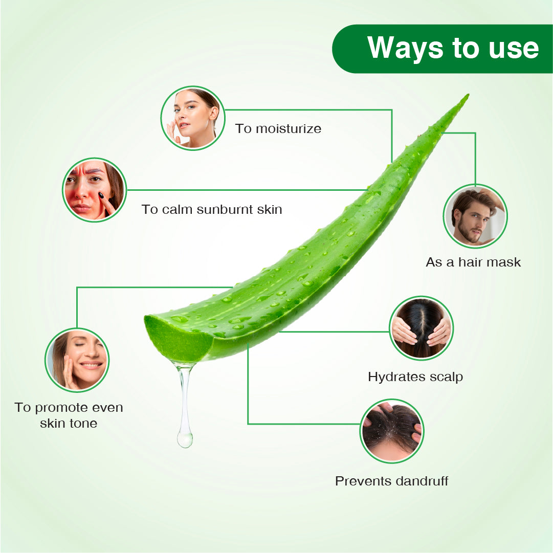 Ayouthveda Aloe Vera Gel | Multi-Purpose Gel For Face, Body & Hair | Calms Sunburn & Promotes Even Skin Tone | Non-Greasy Hydrating formula With Neem, Tulsi & Cucumber Extracts | Net. qty - 150g