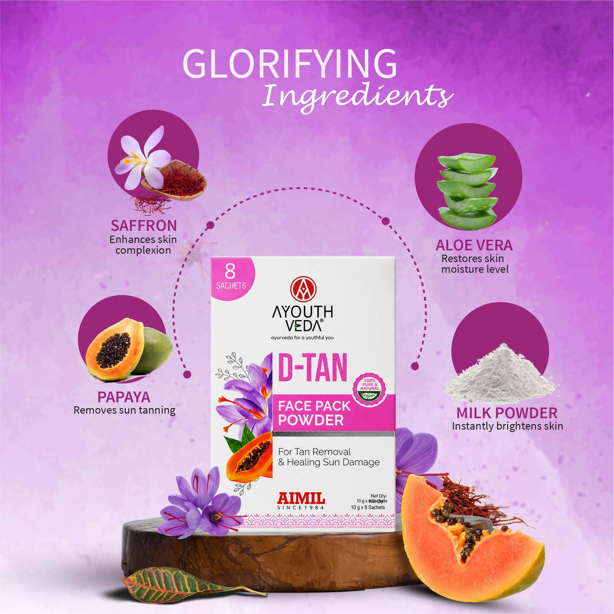 D-Tan Face Pack Powder For Tan Removal ( Net Qty -80g )
