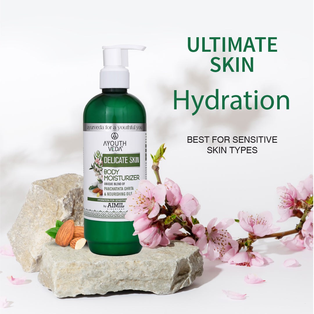 Delicate Skin Body Moisturizer (Net Qty-300ml) - Ayouthveda
