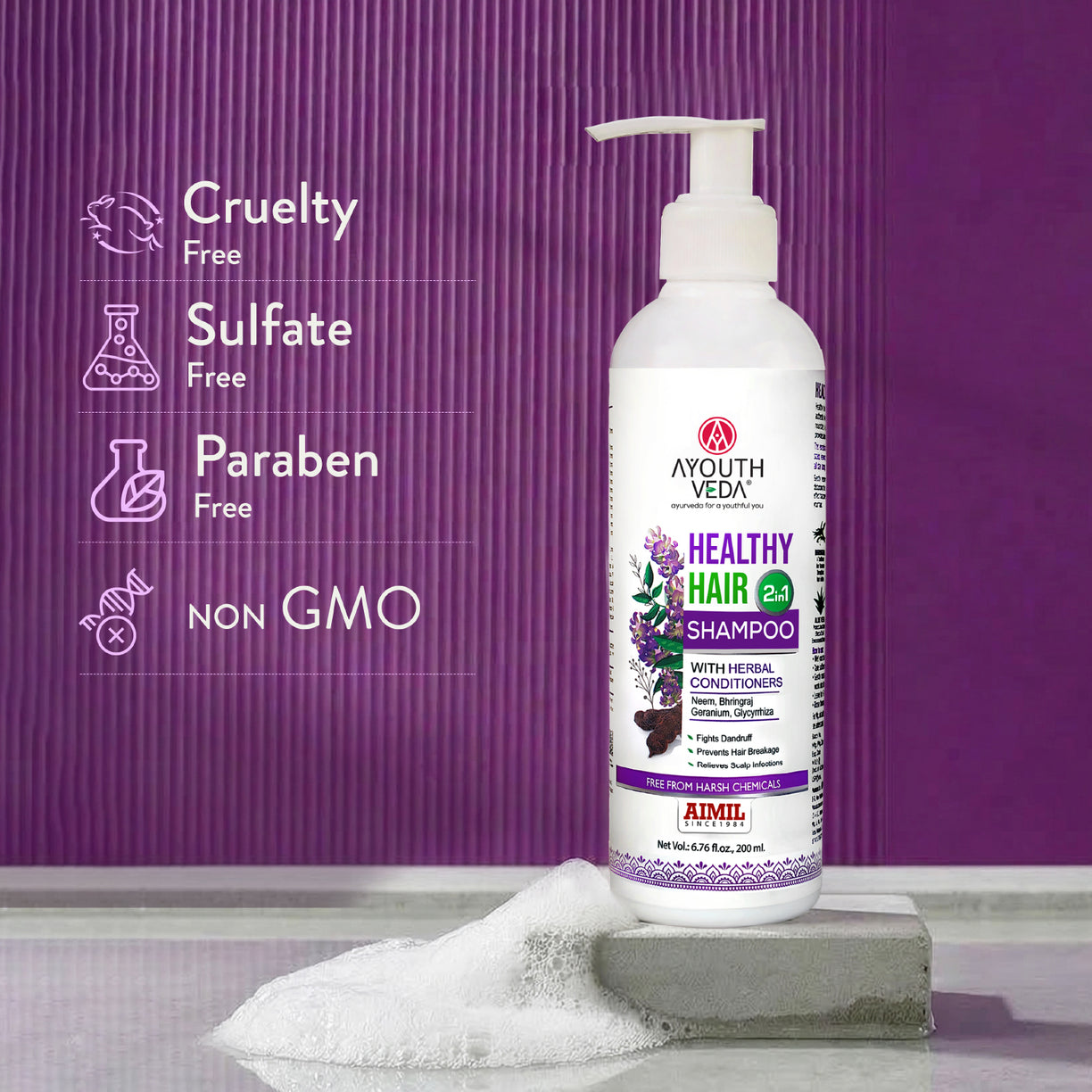 Healthy Hair Shampoo With Bhringraj and Shikakai ( Net Qty- 200ml )
