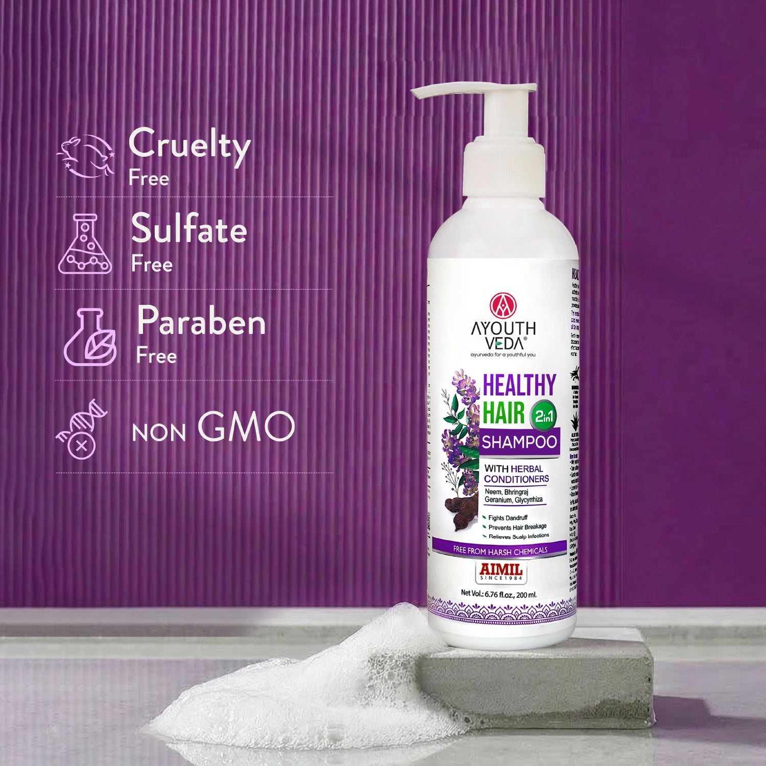 Healthy Hair Shampoo With Bhringraj and Shikakai ( Net Qty- 200ml )