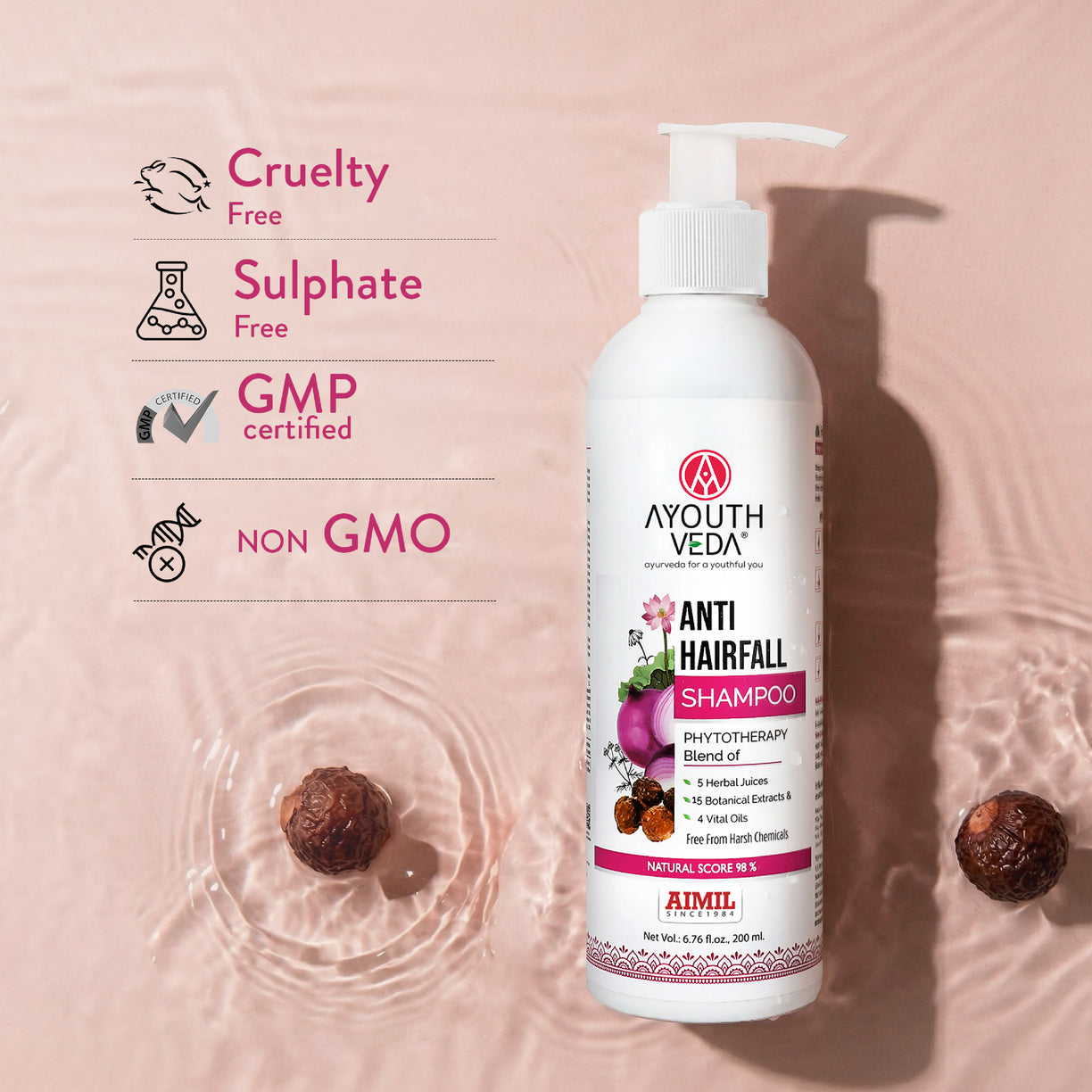 Anti-Hair Fall Shampoo with Onion and Coffee -(Net Qty- 200ml)