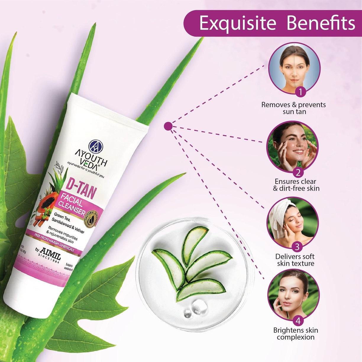 D-Tan Facial Cleanser ( Net Qty - 100g ) - Ayouthveda
