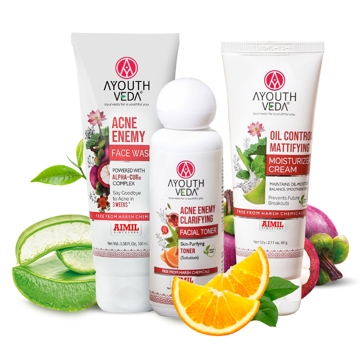 Anti Acne CTM Regimen | Acne face wash 100 ml , Acne Toner 100ml Oil Control Cream 60g