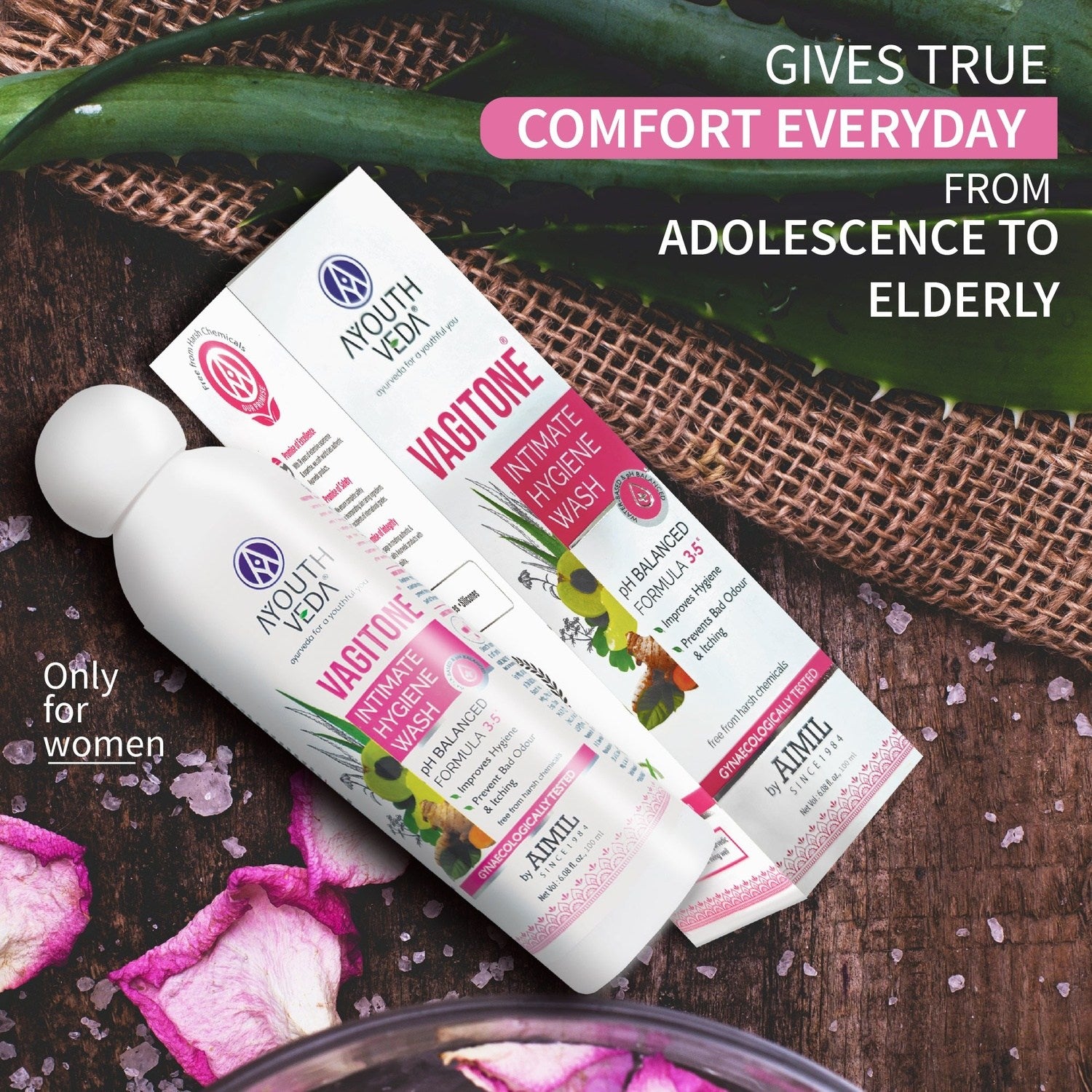 Vagitone Intimate Wash ( Net Qty-100 ml) - Ayouthveda