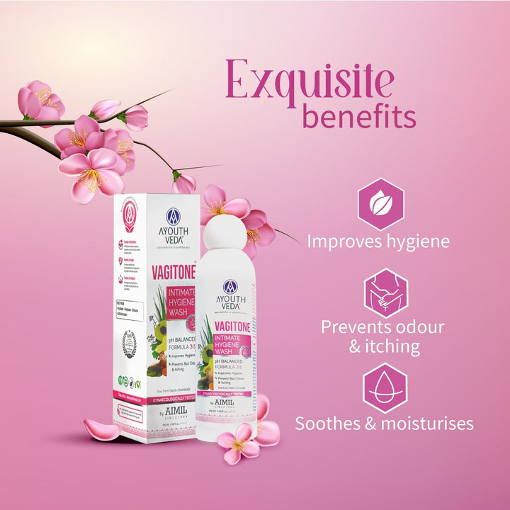 Vagitone Intimate Wash ( Net Qty-100 ml) - Ayouthveda