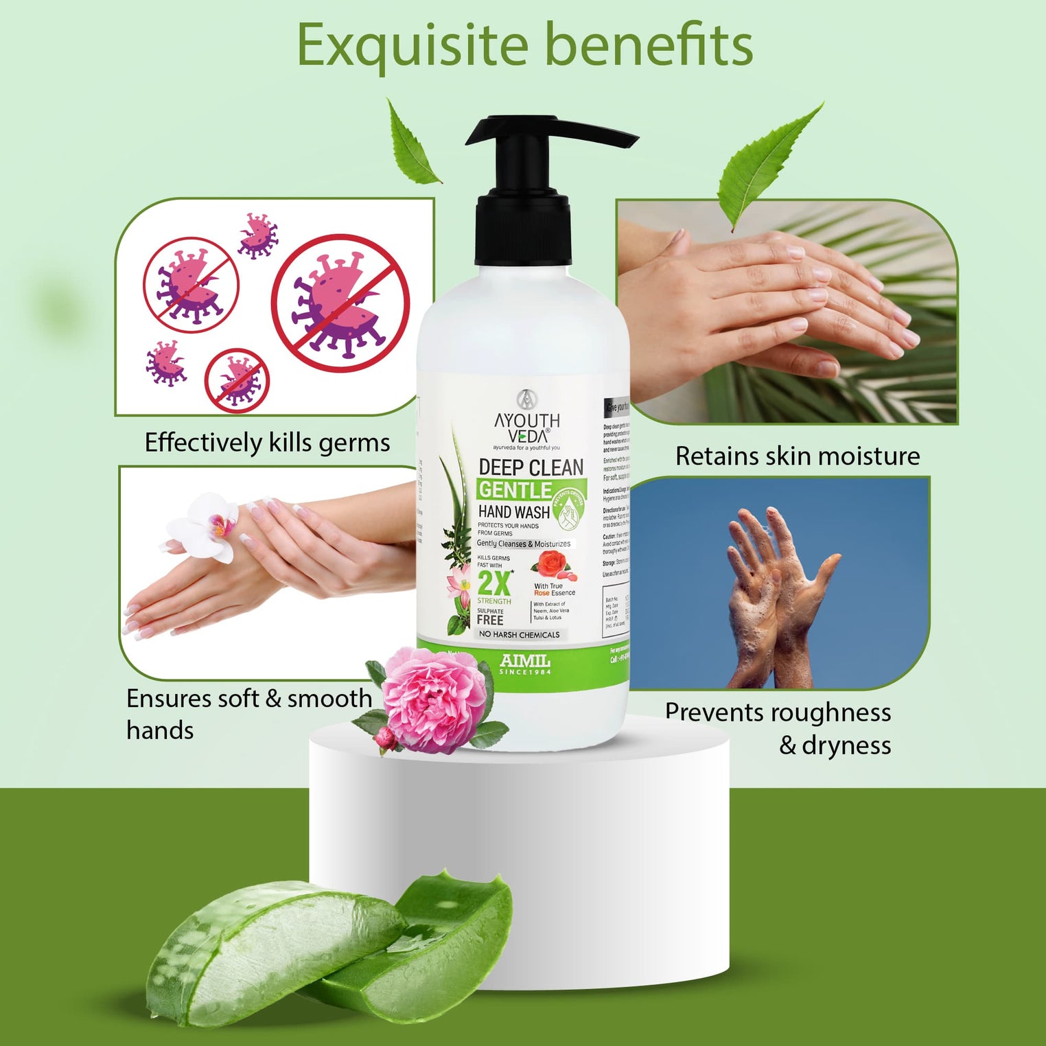 Deep Clean Gentle Hand Wash (Set of 2) (Net Qty -300 each) - Ayouthveda