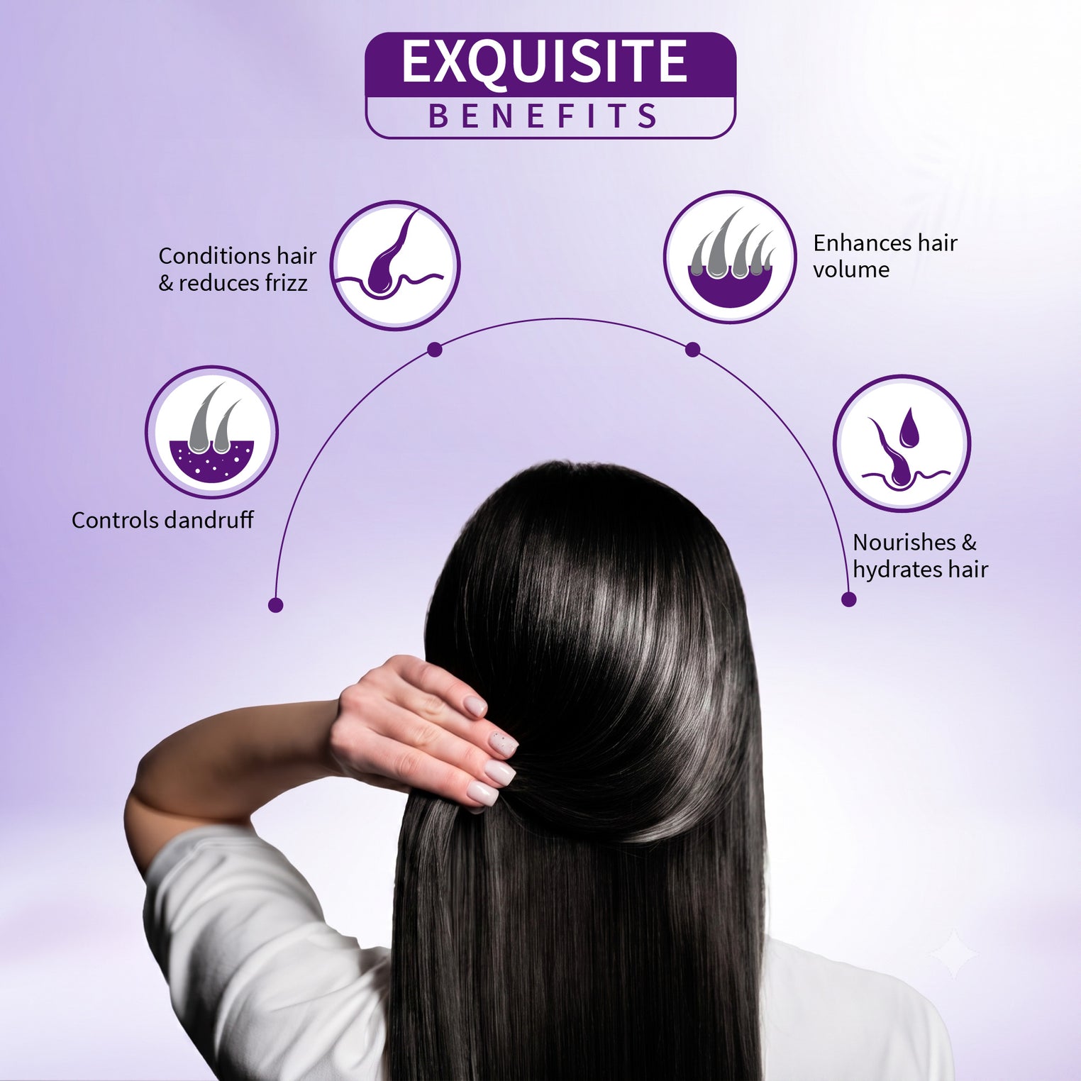 Ayouthveda Purple Rice Hair Conditioner with Rice Water & Kernel Protein | Repairs Damage, Controls Frizz & Enhances Volume | Enriched with Eggplant, Betel & Guava Leaves | For All Hair Types | 200ml
