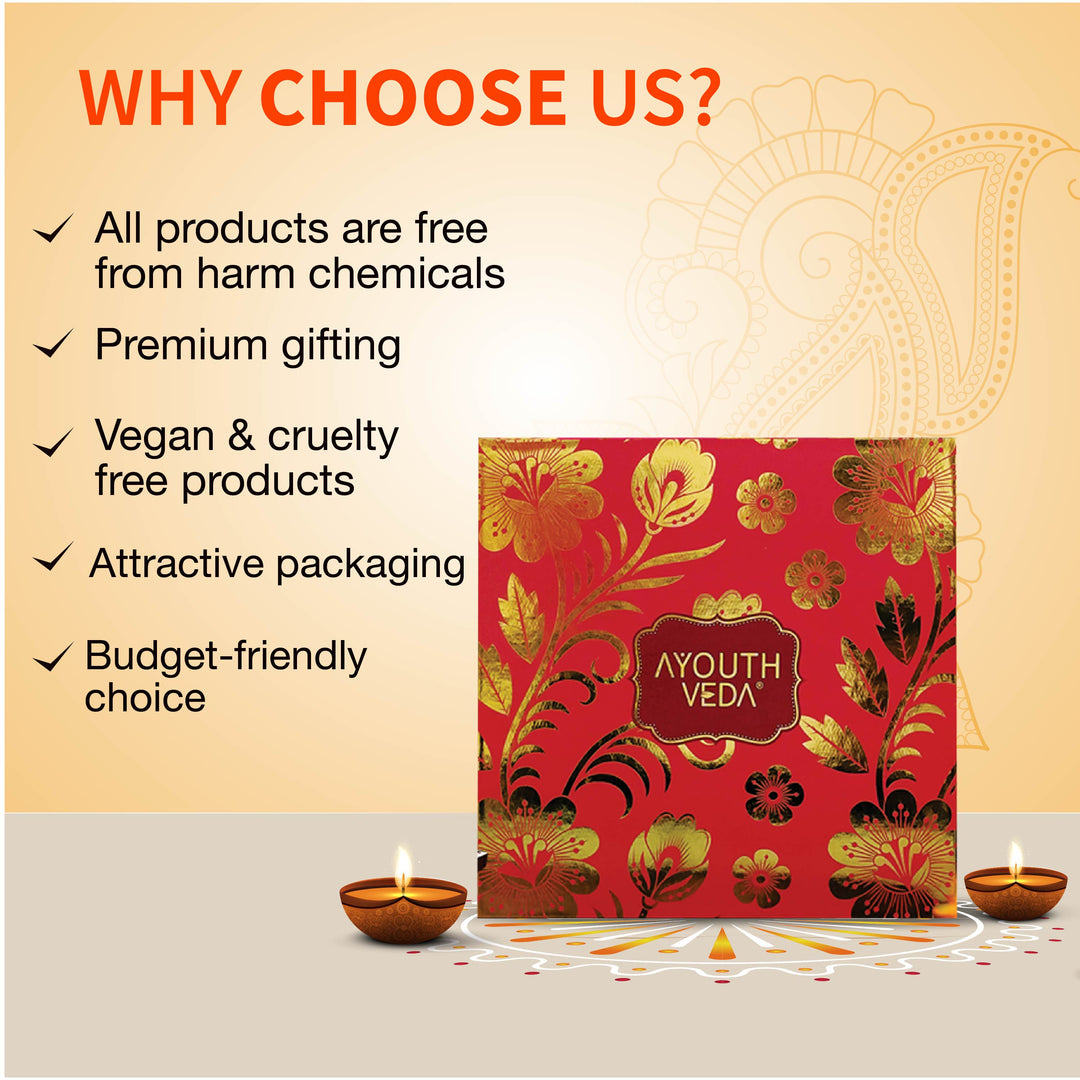 Glow & Care Gift Set: Flora Gardenia Shower Gel (250 ml), Papaya Vera Face Wash (100 g), Papaya Vera Face Scrub (100 g), Papaya Vera Face Serum (30 ml), Papaya Vera Face Cream (50 g)