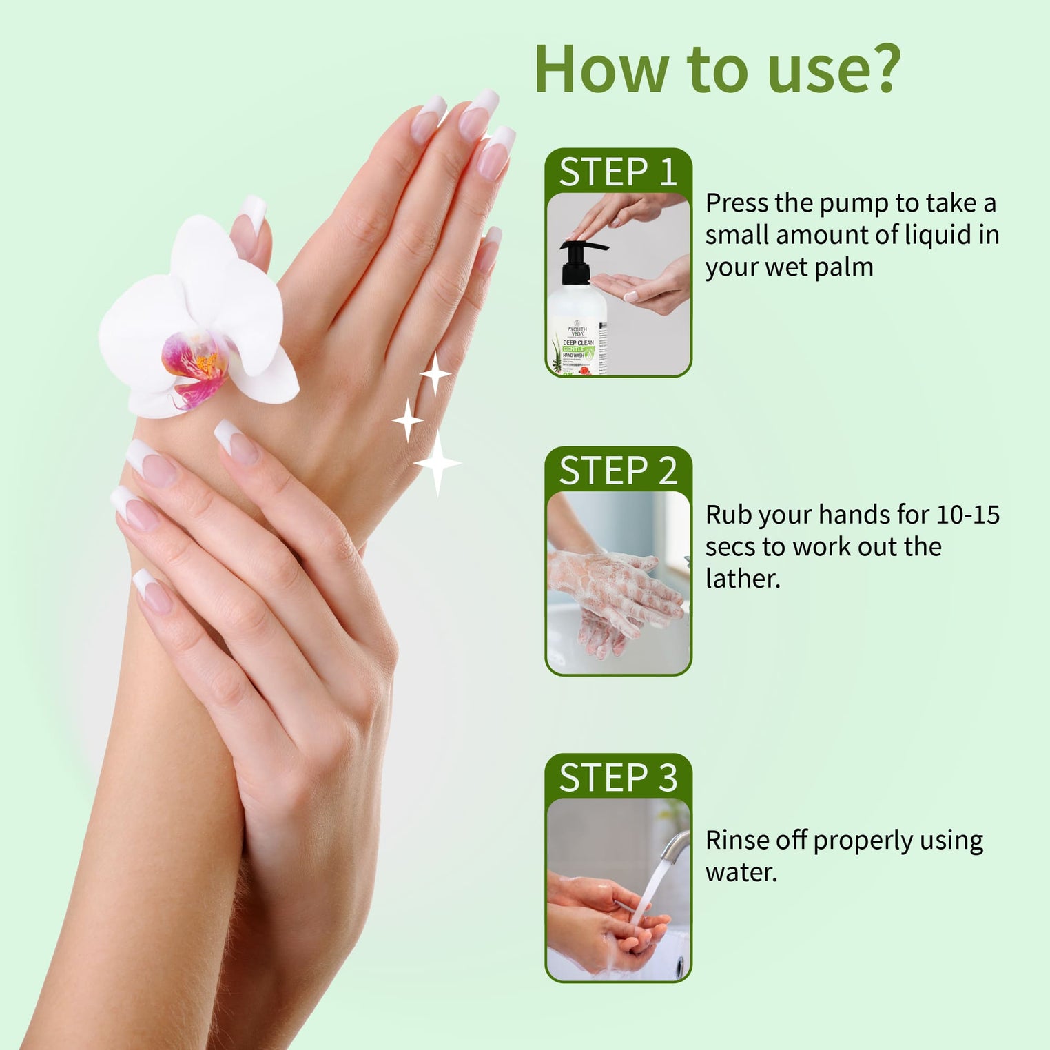 Deep Clean Gentle Hand Wash (Set of 2) (Net Qty -300 each) - Ayouthveda