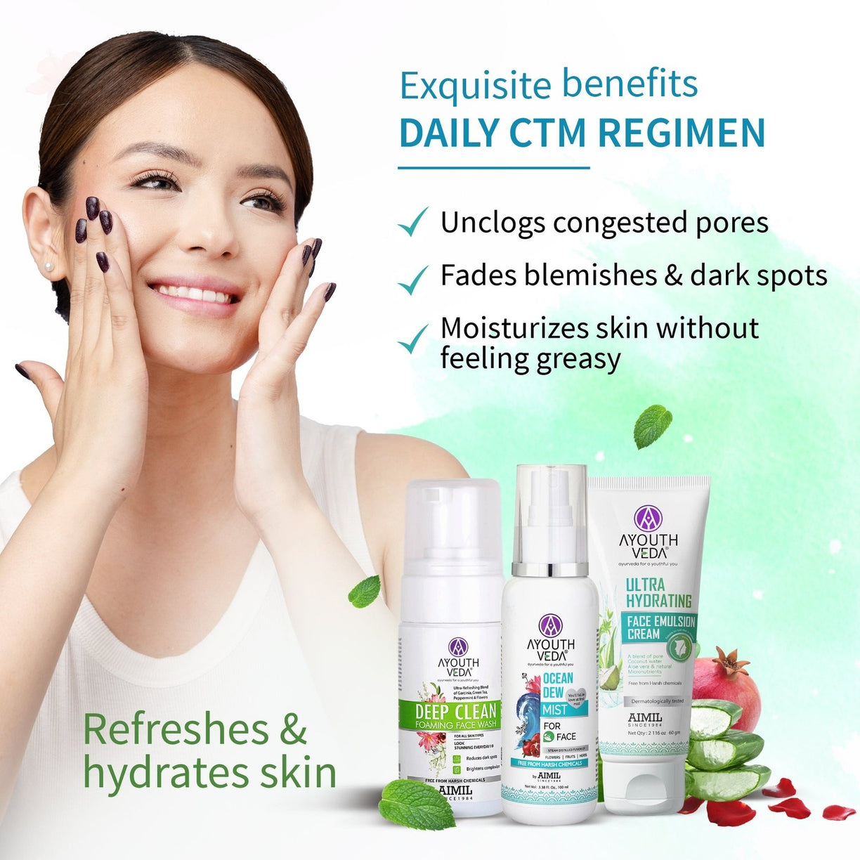 Daily CTM Regimen (For All Skin) - Ayouthveda