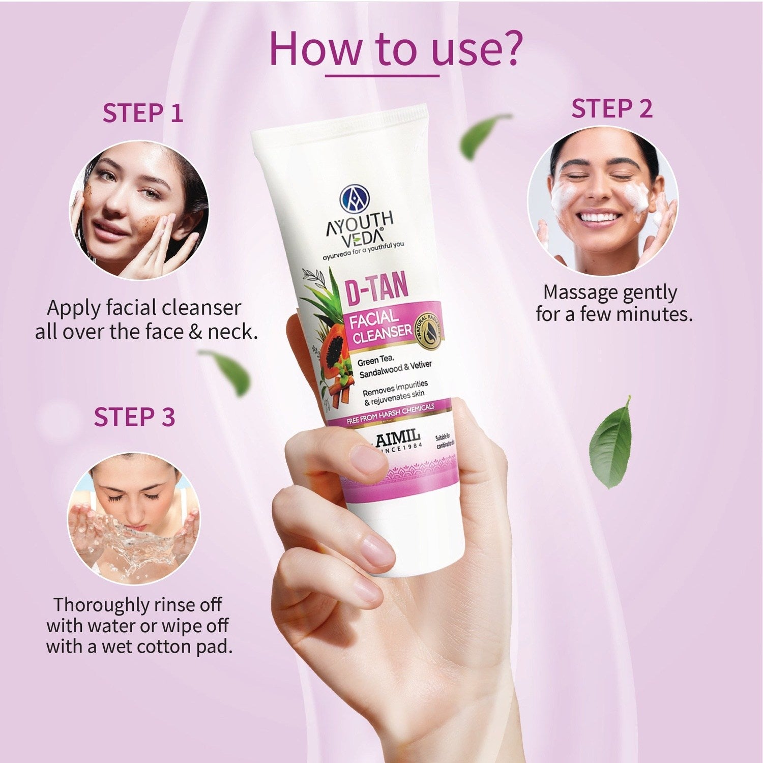 D-Tan Facial Cleanser ( Net Qty - 100g ) - Ayouthveda