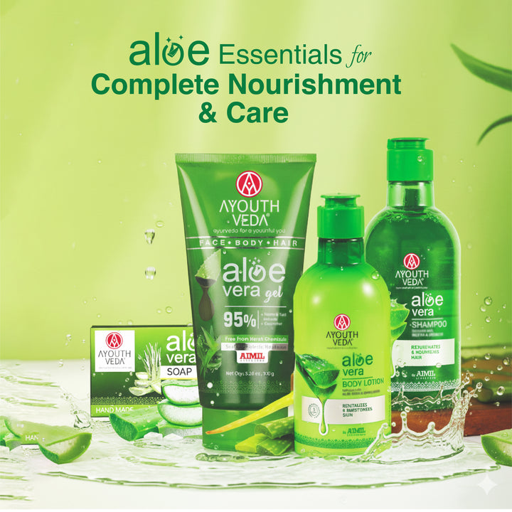 Ayouthveda Aloe Vera Body Lotion | Hydrating & Revitalizing Moisturizer with Aloe Vera & Sunflower for All Skin Types | Non-Greasy, Nourishing Lotion for Soft, Smooth Skin – 250ml