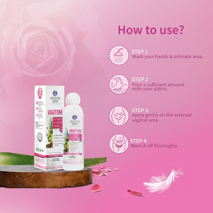 Vagitone Intimate Wash ( Net Qty-100 ml) - Ayouthveda