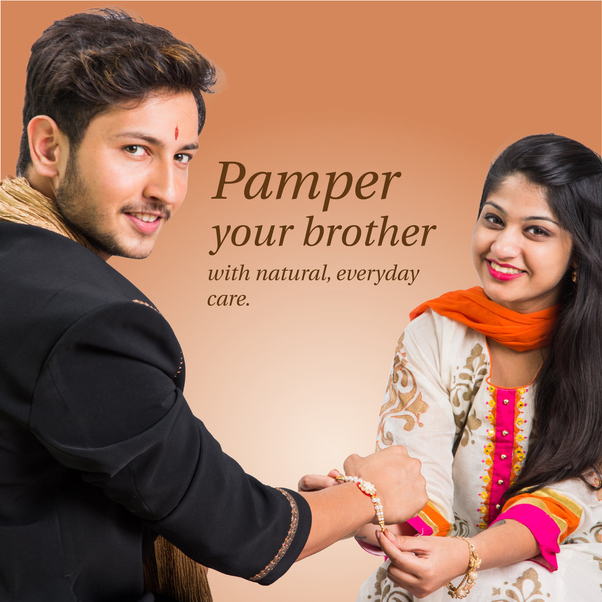 Ayouthveda Rakhi Care Kit for Him | Charcoal Face Wash 100ml, Protein Hair Oil 100ml, Oudh Shower Gel 250ml & Charcoal Detox Soap 110g with Free Rakhi
