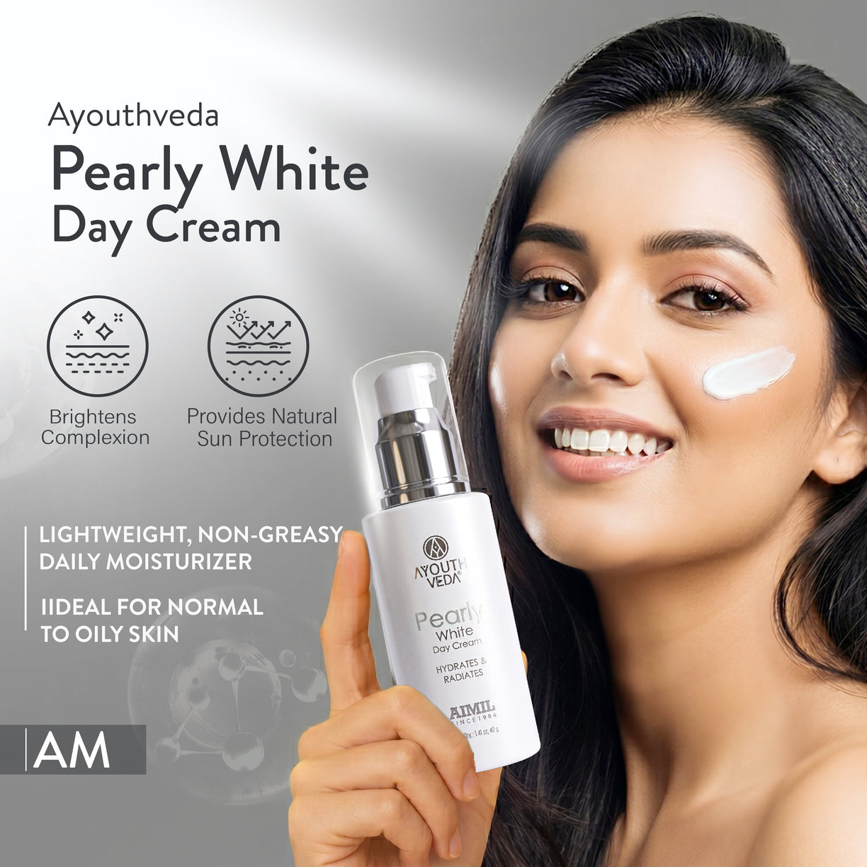 Ayouthveda Pearly White Day Cream 40g for Glowing & Radiant Skin