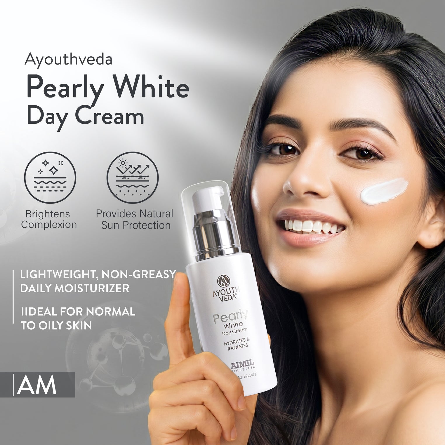 Ayouthveda Pearly White Day Cream 40g for Glowing & Radiant Skin