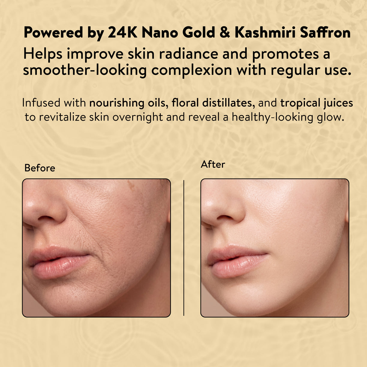 Ayouthveda Sparkling Gold Night Cream | 24K Nano Gold & Kashmiri Saffron | Reduces Fine Lines, Wrinkles & Dark Spots | Restores Skin Firmness & Elasticity | Overnight Anti-Ageing Face Cream | 40g