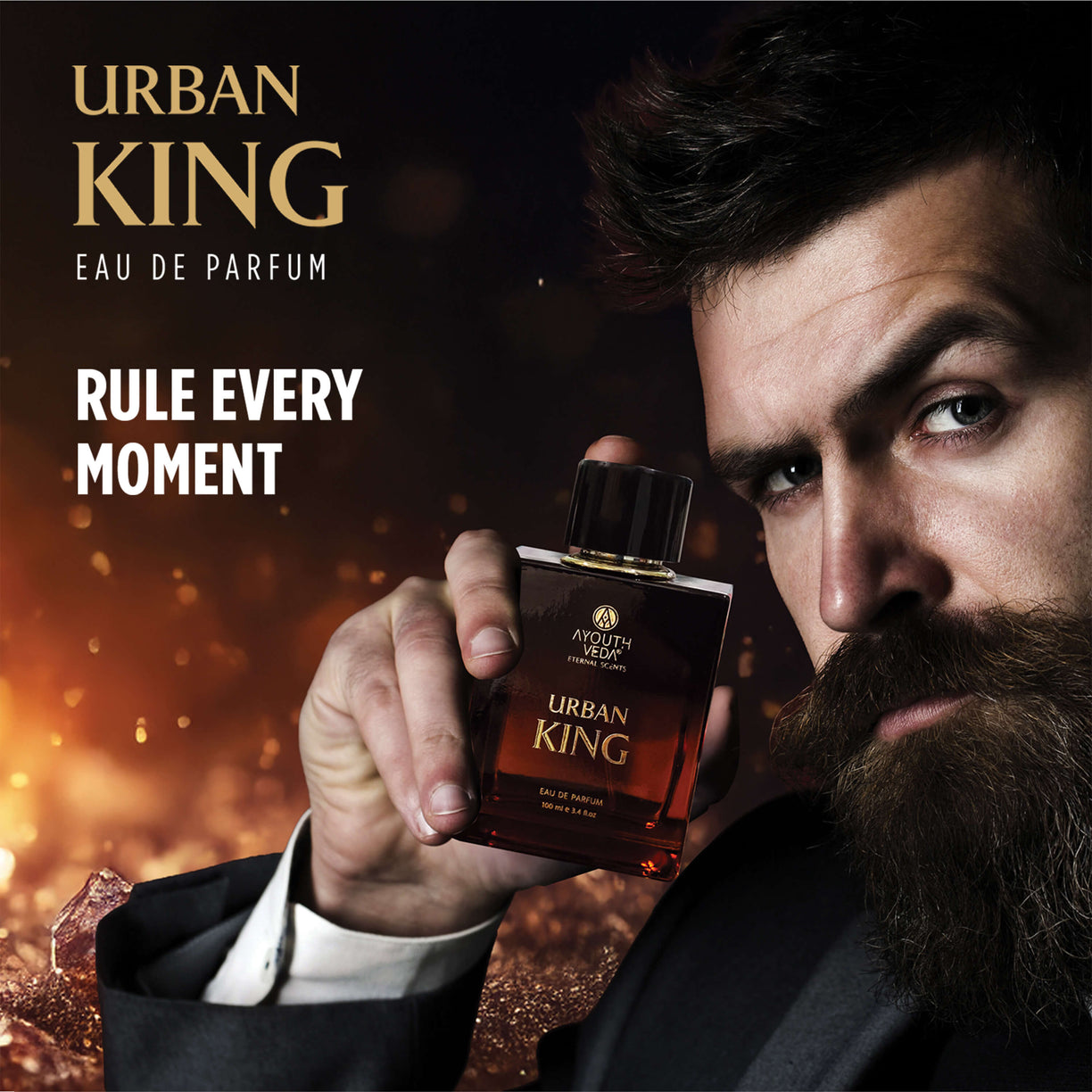 Urban King Eau De Parfum for Men | Long-Lasting Luxury Perfume | Geranium, Patchouli, Spicy Warm Accord & Leather Notes | Bold & Confident All-Day & Night Fragrance | 100ml