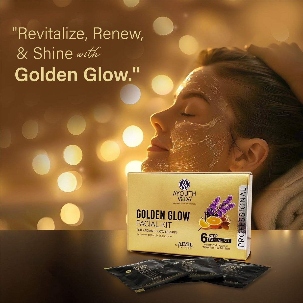 Ayouthveda Golden Glow Facial Kit 45g