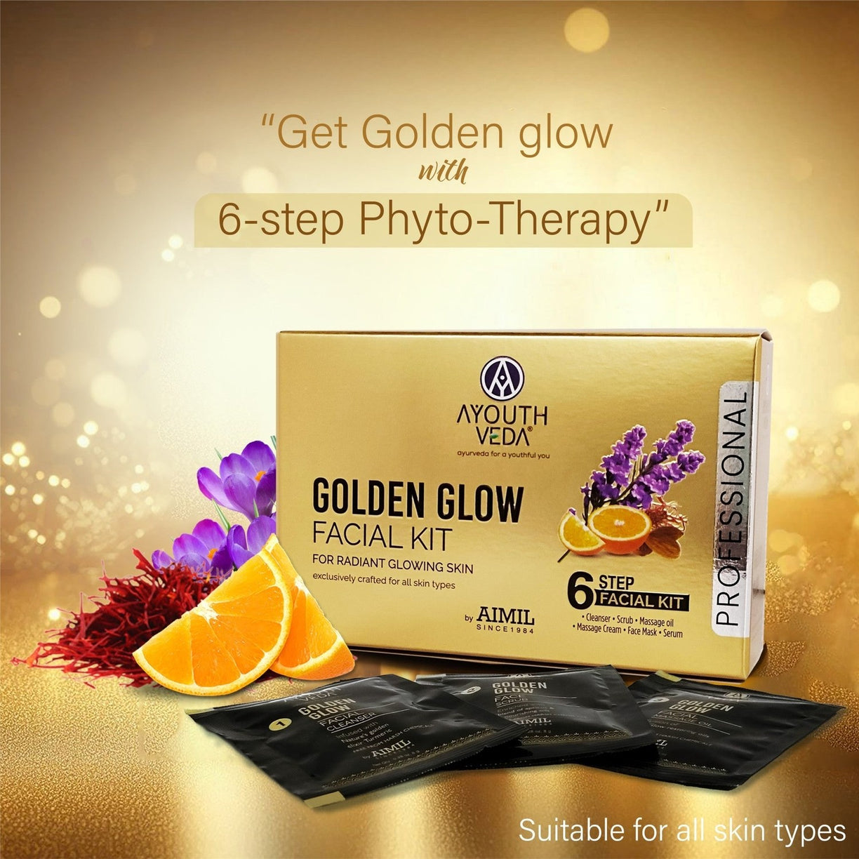Ayouthveda Golden Glow Facial Kit 45g