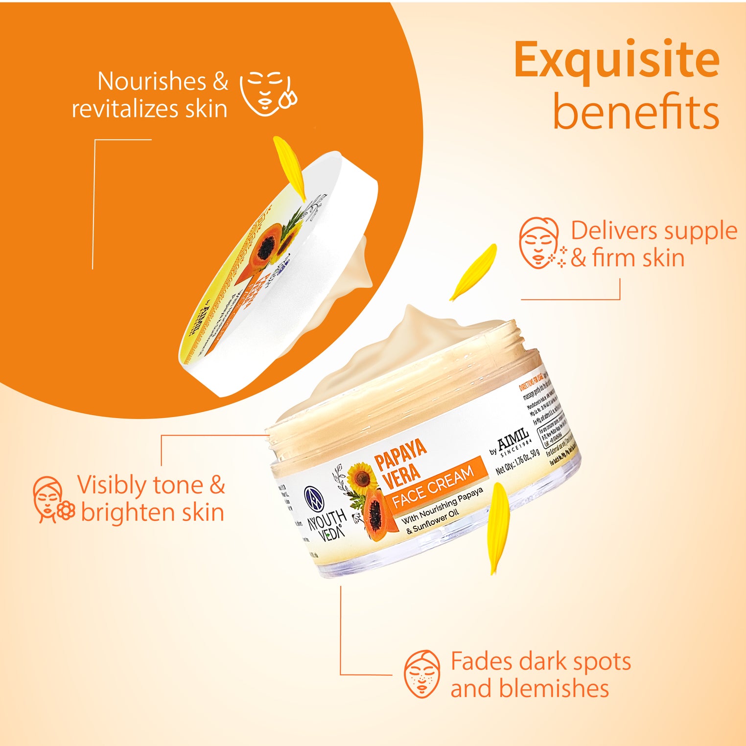 Papaya Vera Blemish Repair Kit | Papaya Vera Face Wash (100 ml) | Blemish Control Papaya Vera Face Serum (30 ml) | Papaya Vera Face Cream (50 g)