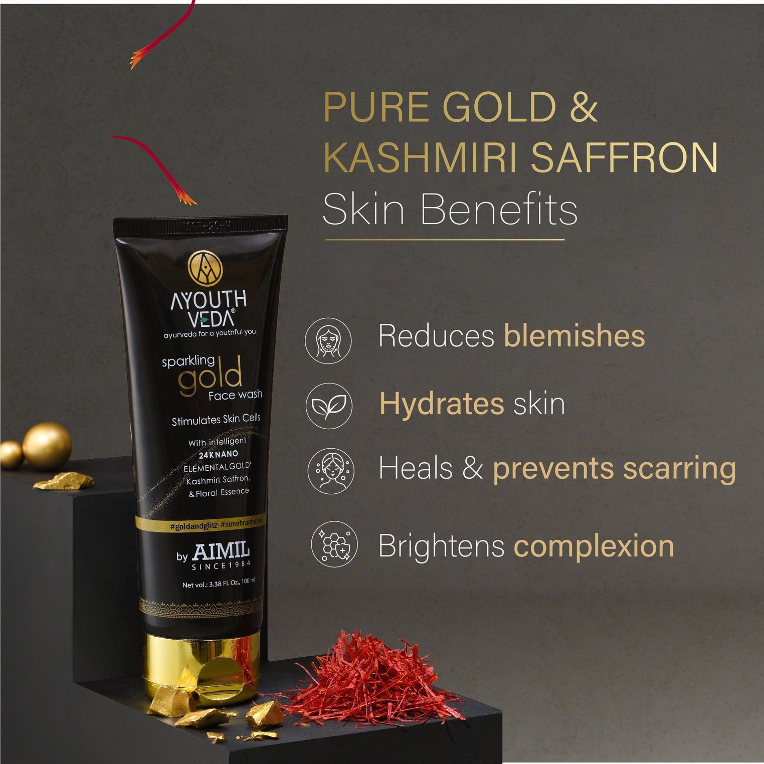 BB Shield & Shine Combo | Sparkling Gold Face Wash (100 ml) + Sun Turn Cream SPF 40 (60 g)