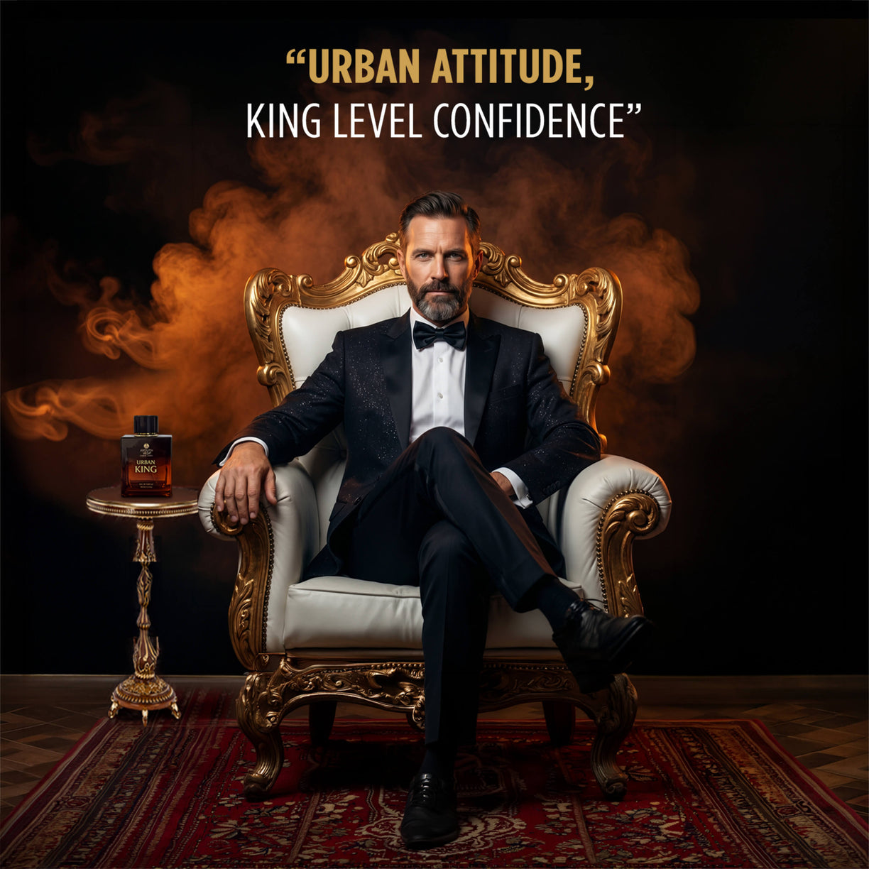 Urban King Eau De Parfum for Men | Long-Lasting Luxury Perfume | Geranium, Patchouli, Spicy Warm Accord & Leather Notes | Bold & Confident All-Day & Night Fragrance | 100ml