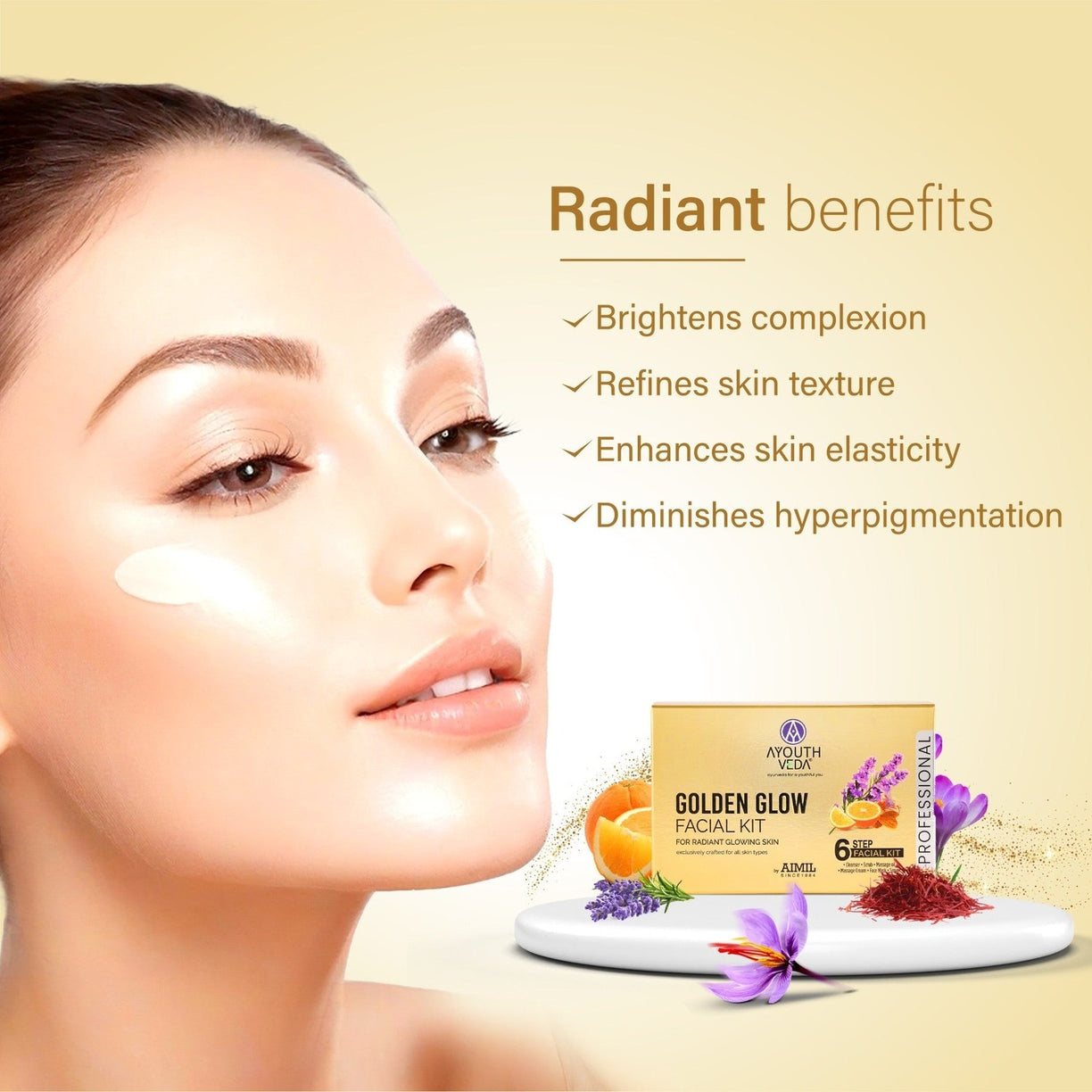 Ayouthveda Golden Glow Facial Kit 45g