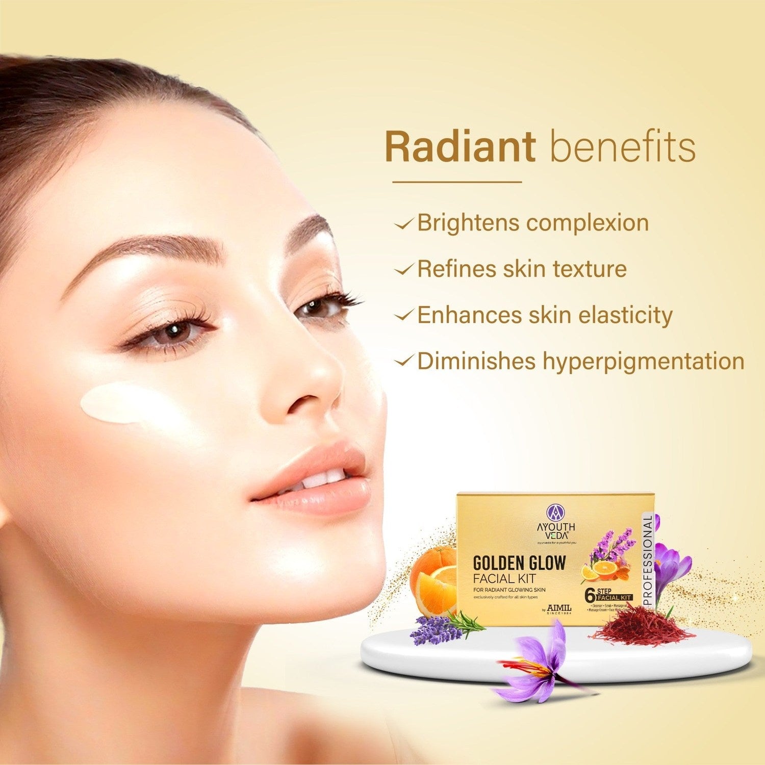 Ayouthveda Golden Glow Facial Kit 45g