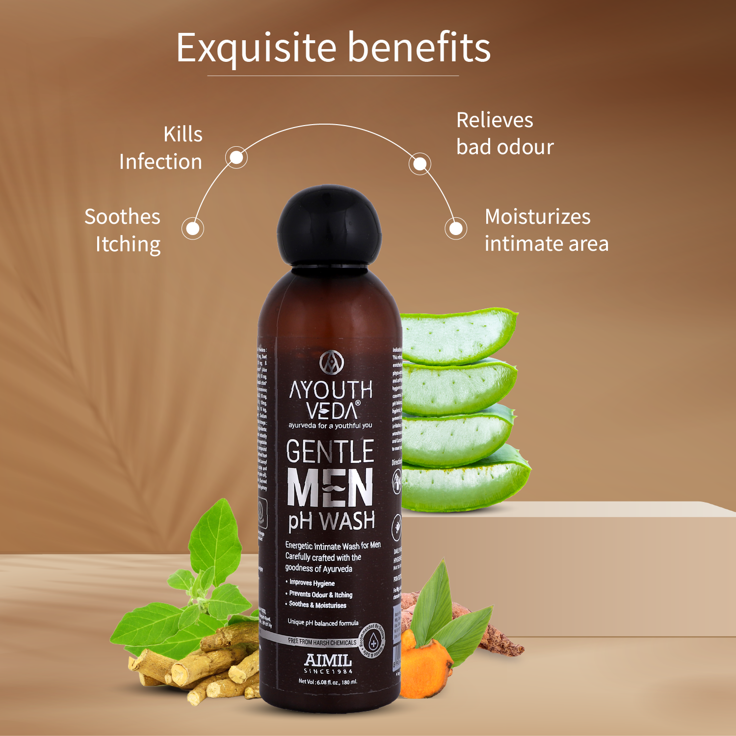 Oudh Gentlemen's Hygiene Duo | Gentle Men pH Wash (180 ml) | Oudh Shower Gel (200 ml)
