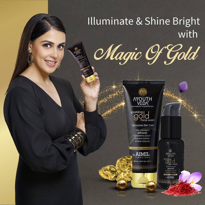 Golden Glow Night Care Combo | Gold face wash 100ml , Night Cream 30g