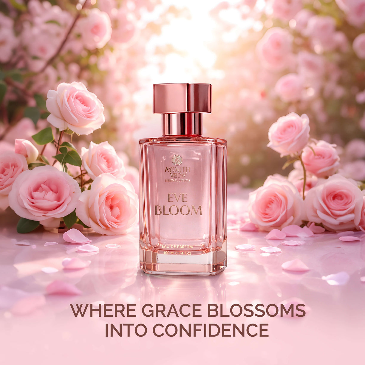 Ayouthveda Eve Bloom Eau De Parfum for Women | Long-Lasting Floral Luxury Perfume | Fresh Green, Gardenia Jasmine, Amber Accord & White Musk | Elegant Daily Wear Fragrance | 100ml