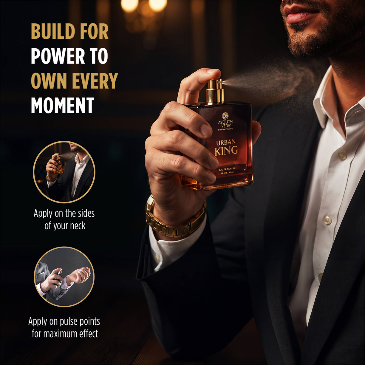 Urban King Eau De Parfum for Men | Long-Lasting Luxury Perfume | Geranium, Patchouli, Spicy Warm Accord & Leather Notes | Bold & Confident All-Day & Night Fragrance | 100ml